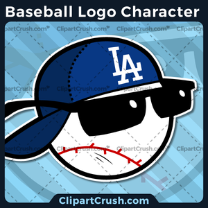 Cartoon Baseball Logo Clipart - Baseball Mascot Logo