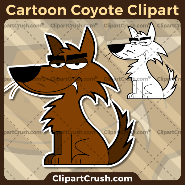 Vector SVG PNG Coyote clipart for teachers, school, kids, businesses or anyone that needs a cool Coyote for their projects. Black & white Coyote vector line art included. Great for logos, icons, curriculum.