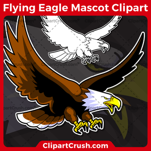Unique and original SVG PNG Flying Eagles Mascot Logo clipart for your school or team. Black & white Flying Eagle vector line art included. Great for Soda, soccer, football, lacrosse, baseball, or softball sports teams that are proudly represented by a Flying Eagles Mascot! Eagle PRIDE!