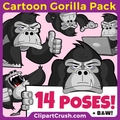 Vector SVG PNG Gorrilla clipart for teachers, school, kids, businesses or anyone that needs a cool Gorrilla for their projects. Black & white Gorrilla vector line art included. Great for logos, icons, curriculum.
