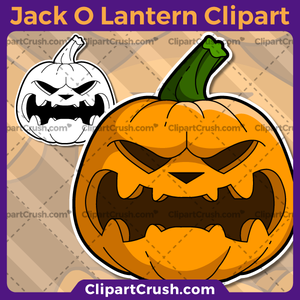 Carved Vector SVG PNG Jack O Lantern clipart pumpkin for teachers, school, kids, businesses or anyone that needs a cool Jack O Lantern for their projects. Black & white Jack O Lantern vector pumpkin line art included. Great for logos, icons, curriculum.