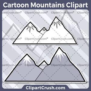 Vector SVG PNG Mountains clipart for teachers, school, kids, businesses or anyone that needs a cool Mountains for their projects. Black & white Mountains vector line art included. Great for logos, icons, curriculum