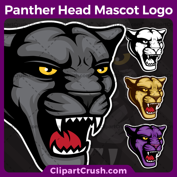 Unique and original SVG PNG Panther Heads Mascot Logo clipart for your school or team. Black & white Panther Head vector line art included. Great for Spilling Wine Glass, soccer, football, lacrosse, baseball, or softball sports teams that are proudly represented by a Panthers Mascot! PRIDE!