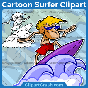 Vector SVG PNG Surfer clipart for teachers, school, kids, businesses or anyone that needs a cool Surfer for their projects. Black & white Surfer vector line art included. Great for logos, icons, curriculum.