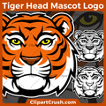 Unique and original SVG PNG Tiger Heads Mascot Logo clipart for your school or team. Black & white Tiger Head vector line art included. Great for Volleyball, soccer, football, lacrosse, baseball, or softball sports teams that are proudly represented by a Tiger Heads Mascot! Eagle PRIDE!