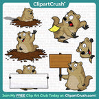 Royalty Free Groundhog Day Clip Art!